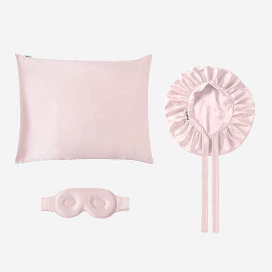 100% moerbei zijde bonnet, slaapmasker en kussensloop | 22 momme