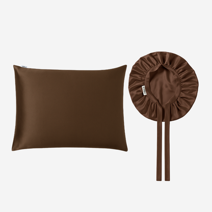 100% moerbei zijde kussensloop en bonnet | 22 momme